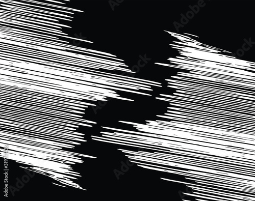  Abstract background with optical illusion wave. Black and white horizontal lines with wavy distortion effect for prints, web pages, template, posters, monochrome backgrounds and pattern