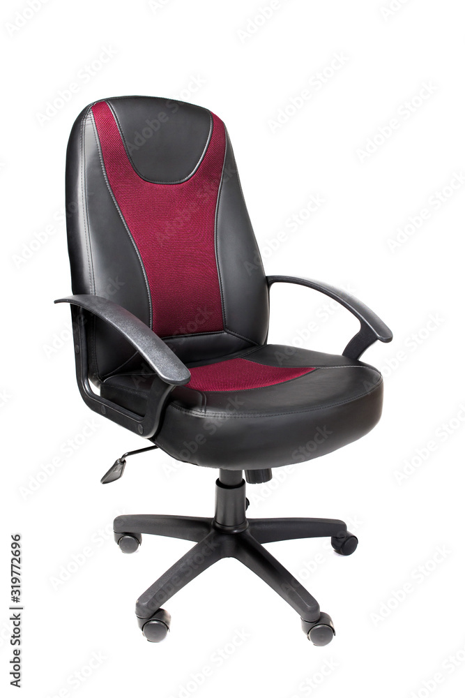 Fototapeta premium black office chair isolated on white background