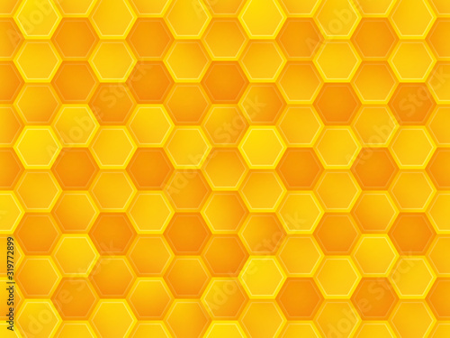 gold bee honeycomb abstract background