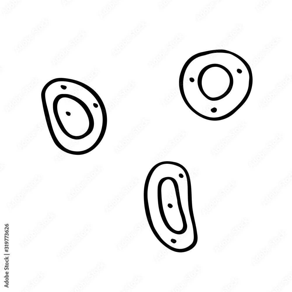 Dna, blood element cartoon hand drawn doodle vector illustration, icon, sticker. Black line art design. Isolated on white background. Easy to change color. Medicine, health care, protection. Dna, blood element cartoon hand drawn doodle vector illustration, icon, sticker. Black line art design. Isolated on white background. Easy to change color. Medicine, health care, protection.
