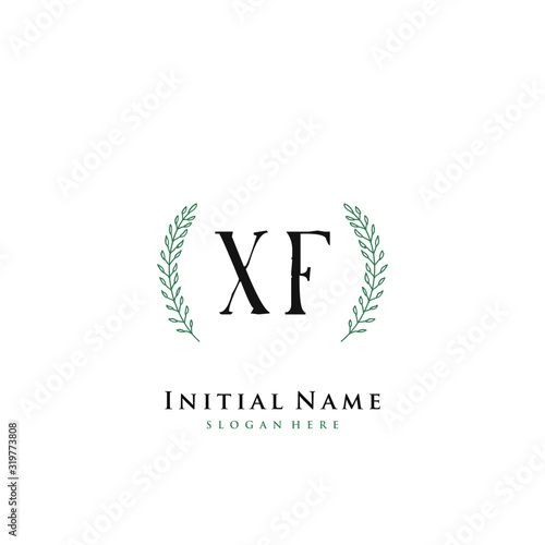XF Initial handwriting logo vector