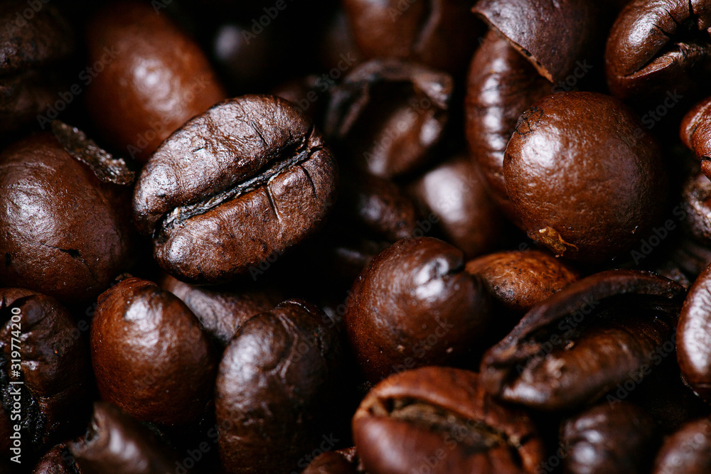 Naklejka premium Fresh coffee beans