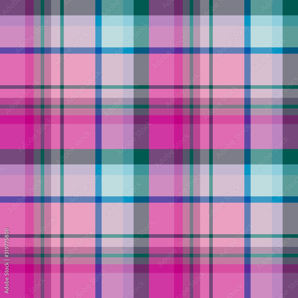 Seamless pattern in stylish light and bright pink, blue and green colors for plaid, fabric, textile, clothes, tablecloth and other things. Vector image. Seamless pattern in stylish light and bright pink, blue and green colors for plaid, fabric, textile, clothes, tablecloth and other things. Vector image.