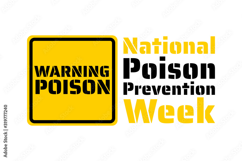 Vecteur Stock National Poison Prevention Week Concept. Template For ...