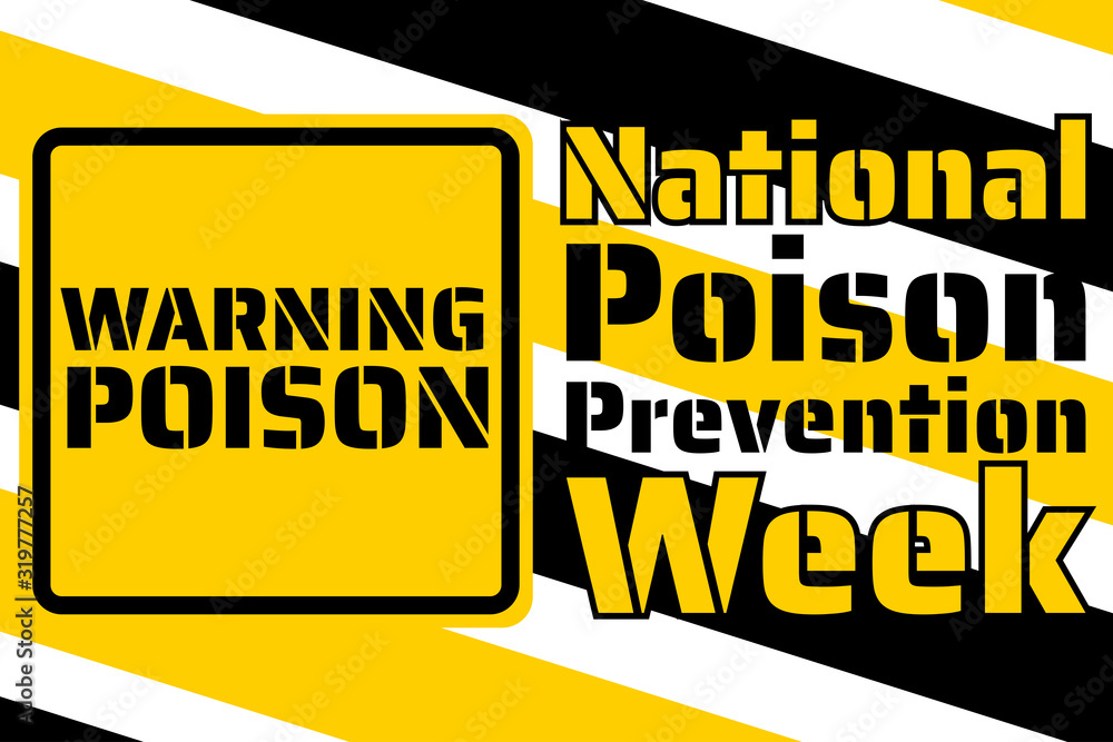 National Poison Prevention Week concept. Template for background ...