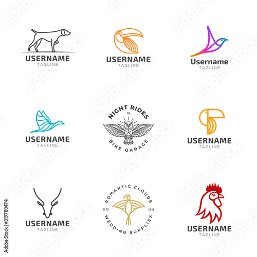 Canvas Print Collection of logo templates
