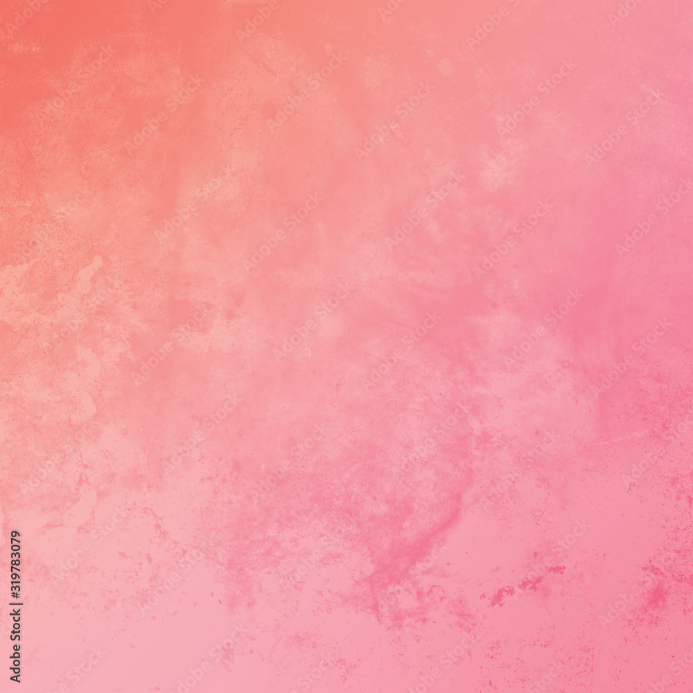 Live Coral grunge background wall texture imitation. Concept for Valentine's Day.