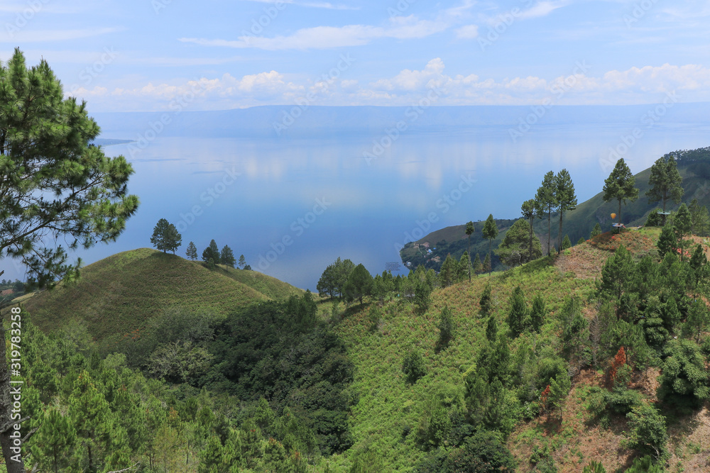 Lake Toba (Lake Toba Panoraman) or Danau Toba in North Sumatra, Indonesia t Lake Toba (Lake Toba Panoraman) or Danau Toba in North Sumatra, Indonesia t