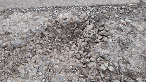 Street damage  - Old cracked asphalt road - Effect texture