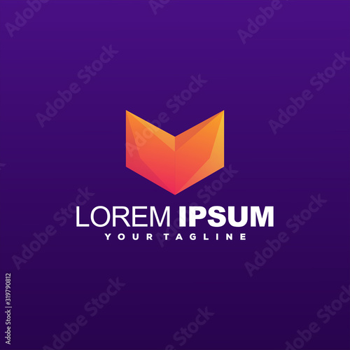 awesome fox gradient logo design