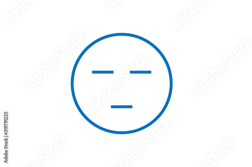 Boring face icon vector isolate 