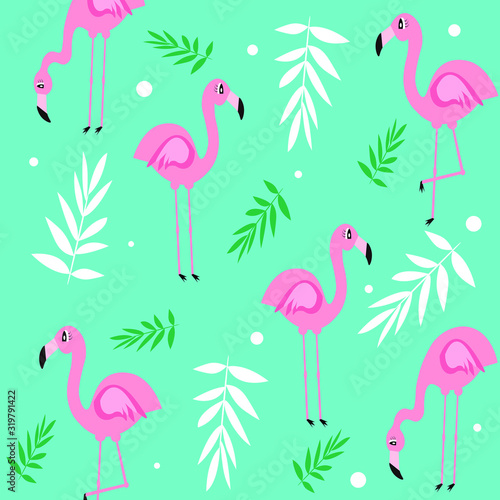 flamingo pattern illustration vector