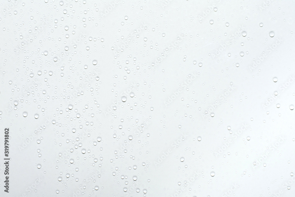Water drops on white surface background. Water drops on white surface background.