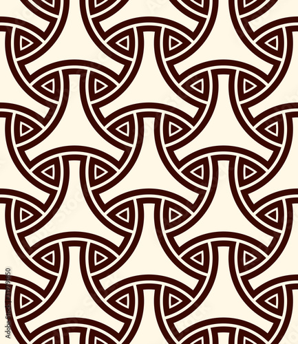 Seamless pattern with traditional japanese ornament. Bishamon armor motif. Repeated interlocking figures.