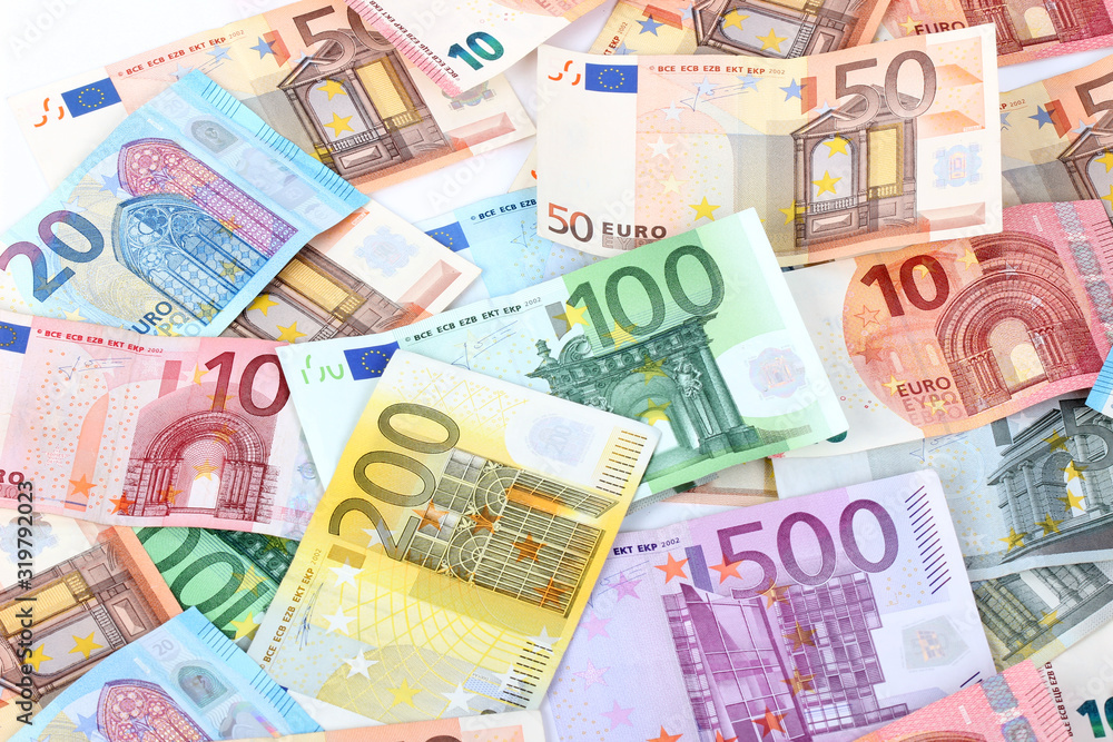 Euro banknotes - background, texture Euro banknotes - background, texture