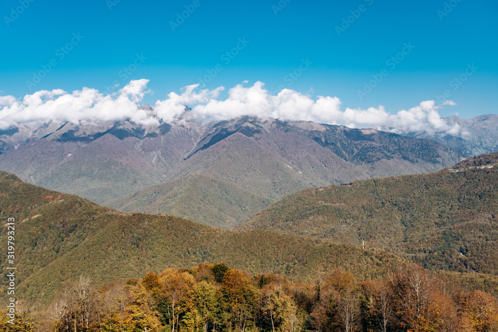 Charming views over the years. Beautiful view of the mountain landscape. Beautiful mountains and sky Charming views over the years. Beautiful view of the mountain landscape. Beautiful mountains and sky