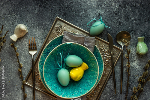 Easter holiday table setting