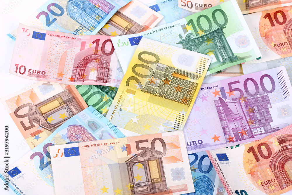 Euro banknotes - background, texture Euro banknotes - background, texture