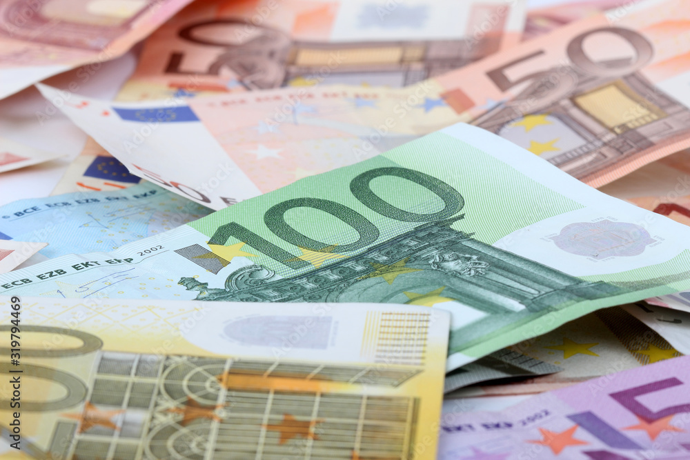 Euro banknotes - background, texture Euro banknotes - background, texture
