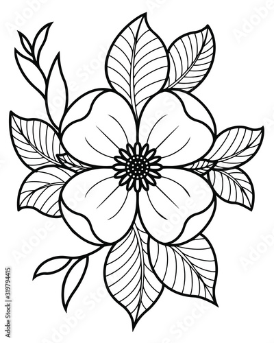 vector illustration of flower