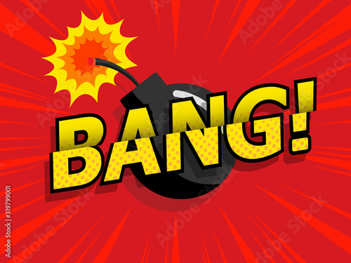 bang comic pop art background