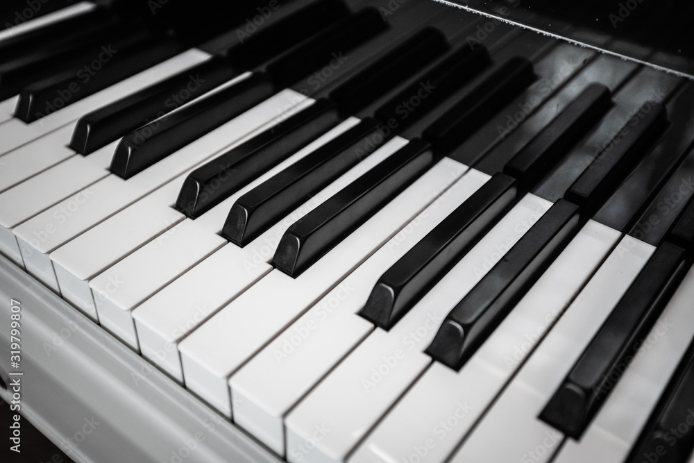 Piano Keyboard. Piano keys viewed from above Piano Keyboard. Piano keys viewed from above