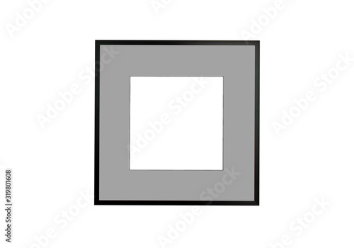black square frame with gray edging