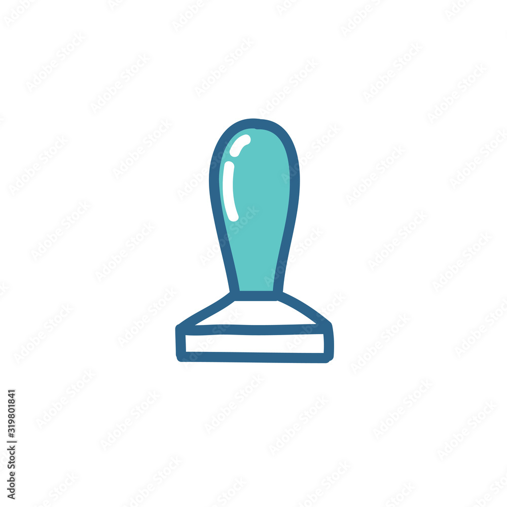 coffee tamper doodle icon, vector illustration coffee tamper doodle icon, vector illustration