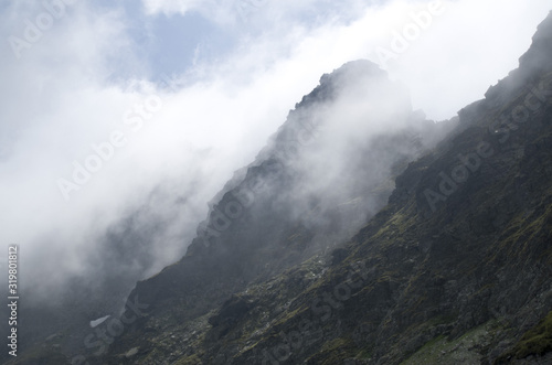 View to Lespezi peak in the Carpathians