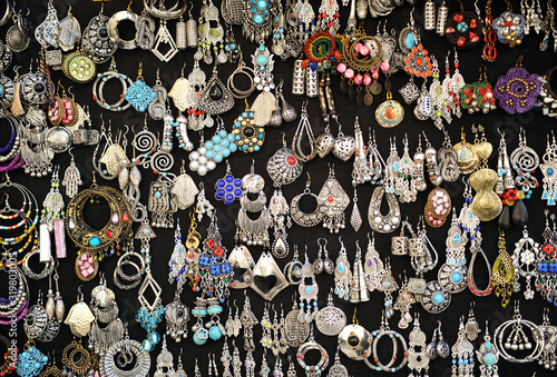 Arab style costume jewelry for women, tendrils, earrings