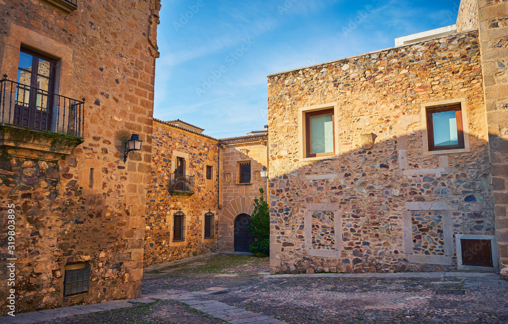 Old town of the monumental city of Cáceres. UNESCO World Heritage Site in 1986.
