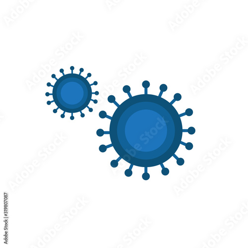coronavirus flat icon, vector illustration