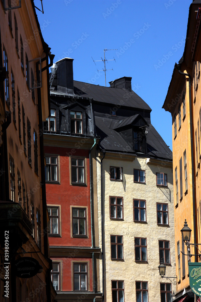 Fototapeta premium Husfasader i Gamla stan