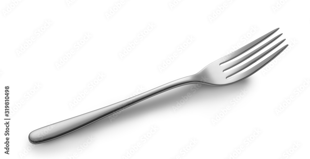 steel fork isolate on white, with clipping paths steel fork isolate on white, with clipping paths