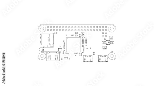 Raspberry Pi Zero Silhouette photo