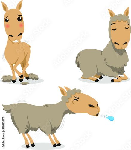 llama cartoon set 2