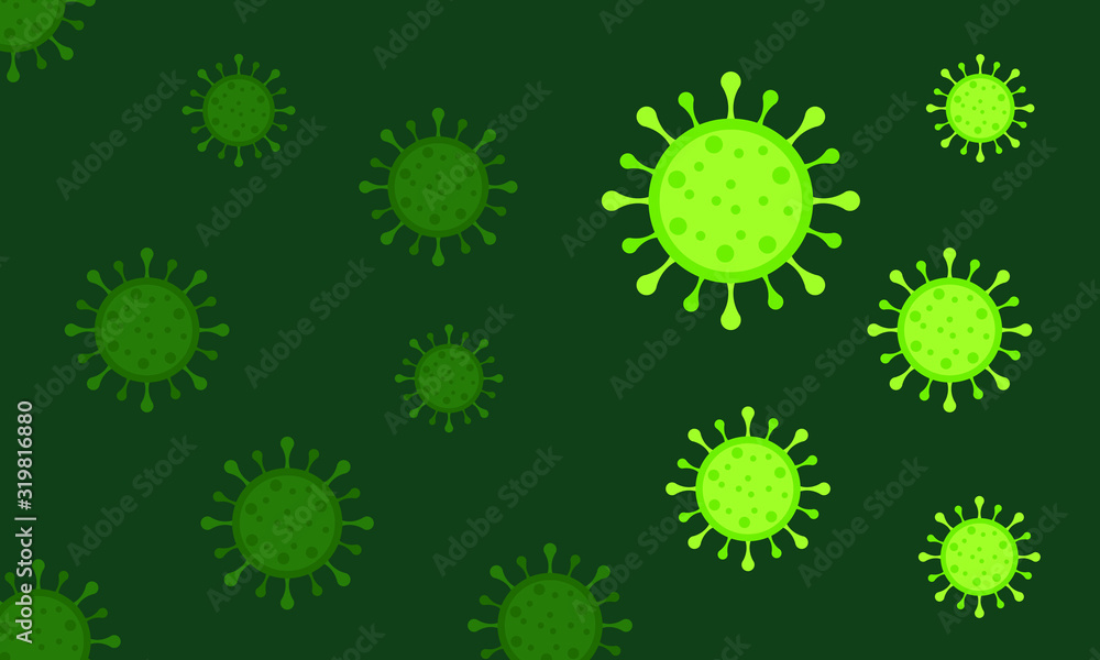 Virus Corona vectors. Corona Virus in Wuhan. Blue Background. Vector Illustration. Virus Corona vectors. Corona Virus in Wuhan. Blue Background. Vector Illustration.