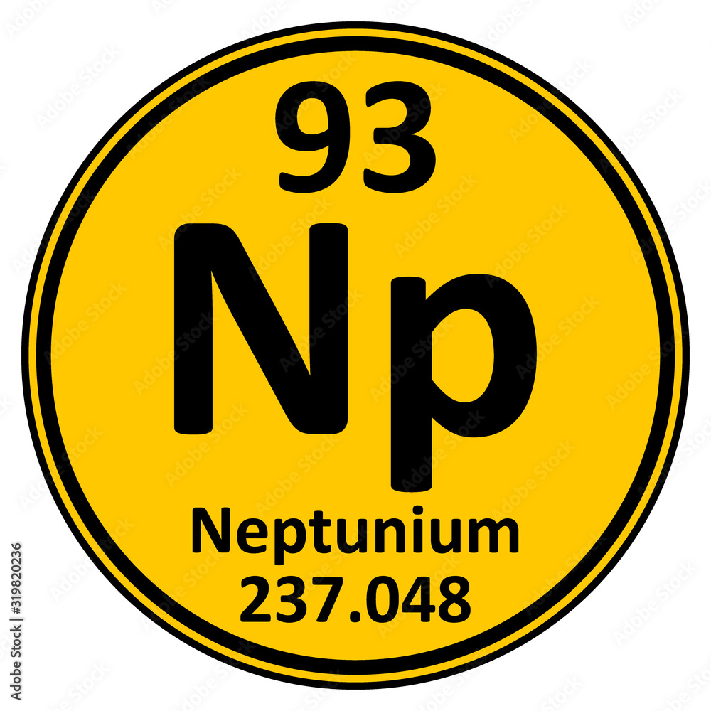 Periodic table element neptunium icon. Periodic table element neptunium icon.
