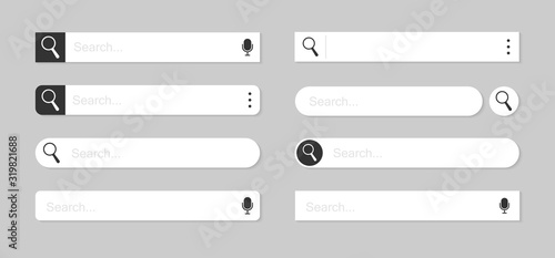 Web search bars vector illustration