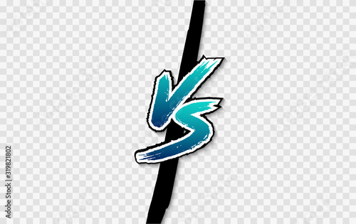 VS. Versus letter logo. Battle vs match, game