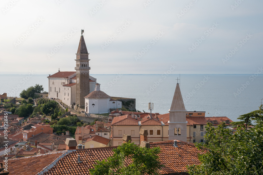 View of the Slovenian coastal town Piran