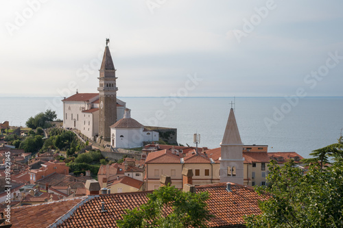 View of the Slovenian coastal town Piran
