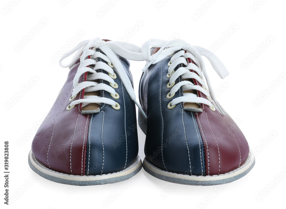 Pair of bowling shoes isolated on white Pair of bowling shoes isolated on white