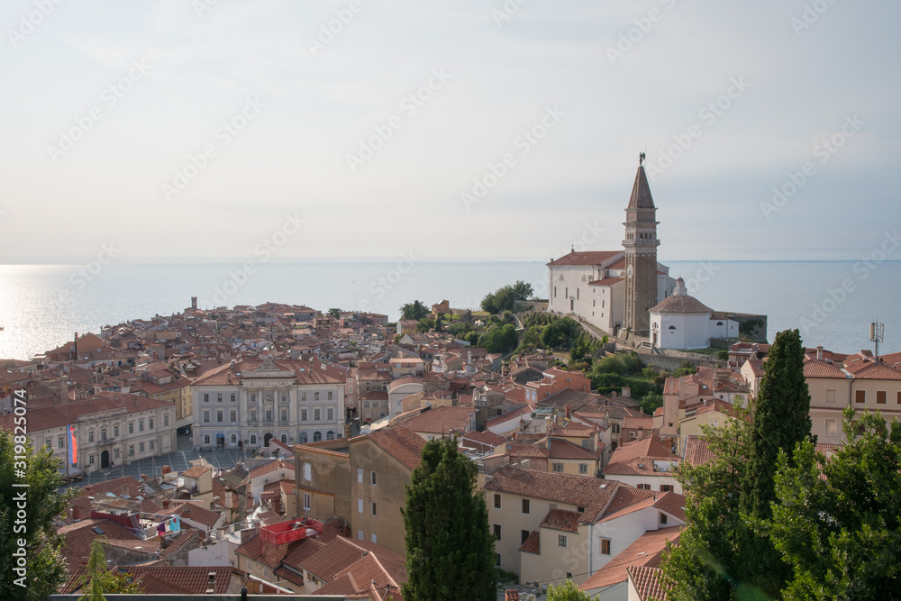 View of the Slovenian coastal town Piran