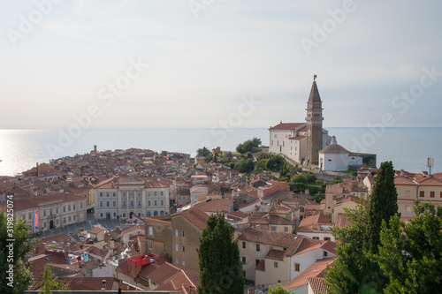 View of the Slovenian coastal town Piran