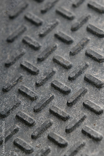 patterned step pad on vehicle