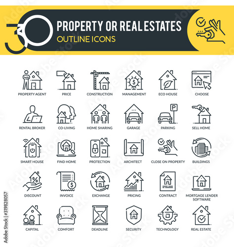 Property or Real Estates Icons