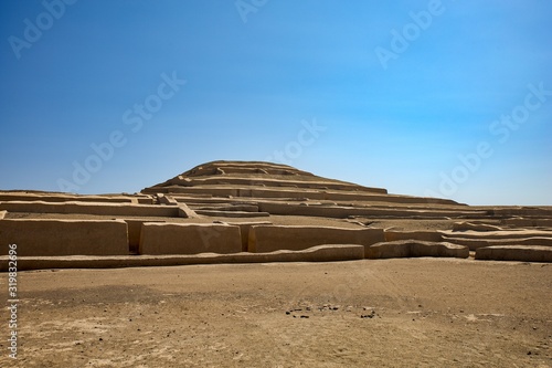 Cahuachi Pyramids in Nazca desert in Ica region in Peru