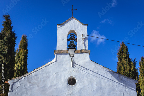 Small chapel of Saint Roch, former hermitage in Penalba de San Esteban, small village in Soria region of Spain photo