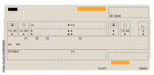 Wallpaper Mural Blank ticket on white background Torontodigital.ca